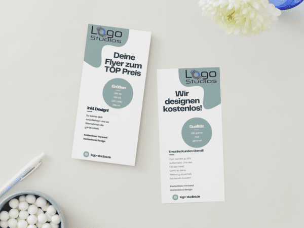 Flyer / Werbeflyer in DIN A5 A6 LANG, beidseitig oder einseitig bedruckt – hochwertige Qualität. Kaufen drucken lassen & bestellen